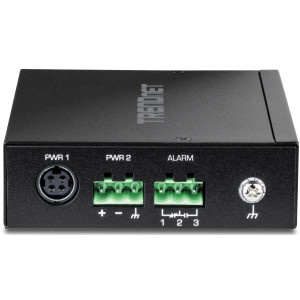 TRENDnet TI-G51SC 5-Port Unmanaged Switch, 4 gigabit ports & 1 Gigabit multi-mode fiber SC ports, 10Gbps switching capacity, DIN-rail/wall mount